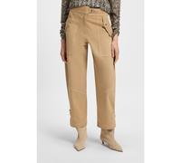 BOSS Pantalones de pernera globo en sarga de algodón elástico con tacto de papel - StyleC_Tulia-D, 50541421 Beige 34