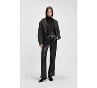 BOSS Pantalones de pernera recta en piel sintética con cinturón - StyleC_Tadelena, 50547304 Negro 32