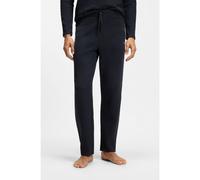 BOSS Pantalones de pijama de algodón con logo bordado - StyleWaffle Pants, 50535877 Azul oscuro S