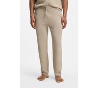 BOSS Pantalones de pijama de algodón con logo bordado - StyleWaffle Pants, 50535877 Beige claro M