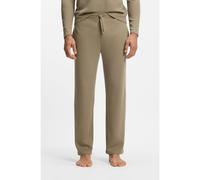 BOSS Pantalones de pijama de algodón con logo bordado - StyleWaffle Pants, 50535877 Marrón claro S