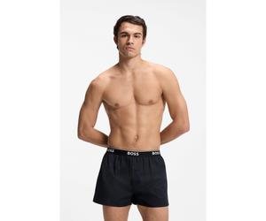 BOSS Pantalones de pijama de algodón suave con logotipo en la cintura - Style2P Boxer Shorts EW, 50545913 Negro / Beige S