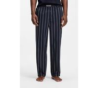 BOSS Pantalones de pijama de popelín de algodón estampado con logo en la cintura - StyleEasy Pants EW, 50540594 Azul oscuro XXL