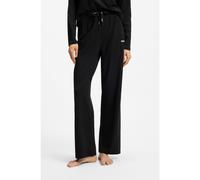 BOSS Pantalones de pijama en algodón elástico con cordón y detalle de logo - StyleCI_Pants, 50520148 Negro XXL