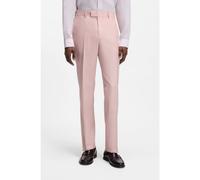 BOSS Pantalones de traje slim fit de lana, seda y lino - StyleH-Genius-B1-262, 50562605 Rosa claro 48