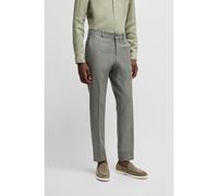 BOSS Pantalones formales de tejido elástico con microestampado - StyleC-Genius-252, 50540717 Verde 106
