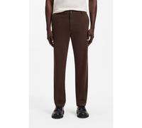 BOSS Pantalones modern fit en tejido de gabardina de algodón elástico - StyleH-Kane1, 50543304 Marrón oscuro 40/32