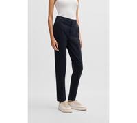 BOSS Pantalones regular fit de raso de algodón elástico - StyleC_Tachini2-D, 50508675 Azul oscuro 32