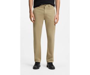 BOSS Pantalones regular fit de satén de algodón elástico - StyleChino-Regular-1, 50534378 Marrón claro 40/34
