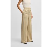 BOSS Pantalones regular fit de talle alto en algodón elástico vaporoso - StyleTiana6, 50537462 Beige 40