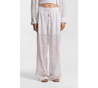 BOSS Pantalones relaxed fit con flores bordadas - StyleTalisya, 50556220 Blanco 40