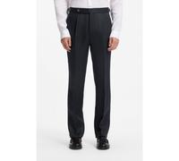 BOSS Pantalones relaxed fit de lino con pinzas delanteras - StyleH-Perino-PL-DTL-262, 50563231 Azul oscuro 110