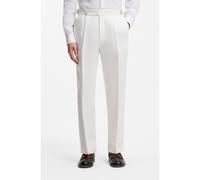 BOSS Pantalones relaxed fit de lino con pinzas delanteras - StyleH-Perino-PL-DTL-262, 50563231 Blanco 44