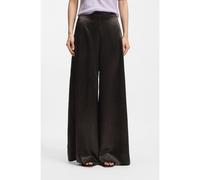 BOSS Pantalones relaxed fit de sarga brillante - StyleTorcain, 50558309 Marrón oscuro 42