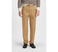BOSS Pantalones relaxed fit de sarga de algodón - StyleC-Kai-DPL, 50546924 Beige 35/30
