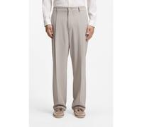 BOSS Pantalones relaxed fit en lana virgen con motivo - StyleP-Pat-PL-CW-263F, 50564667 Beige claro 46