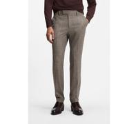 BOSS Pantalones slim fit de lana virgen italiana a cuadros - StyleC-Genius-HW-264, 50572474 Marrón claro 46