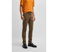 BOSS Pantalones slim fit de satén de algodón elástico - StyleChino_slim, 50510933 Caqui 31/34