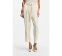 BOSS Pantalones tapered fit de crepé japonés con cinturón - StyleTecarinah, 50566575 Amarillo claro 38