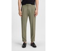 BOSS Pantalones tapered fit en lana virgen microestampada - StyleC-Perin-DPL-TU-253, 50545822 Verde 52