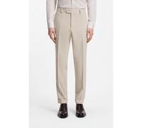 BOSS Pantalones tapered fit en tejido de sirsaca de lana - StyleL-Peet-Flat-253, 50561681 Beige 52