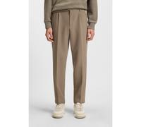 BOSS Pantalones tapered fit en tejido elástico - StyleC-Perin-PL-BB-254, 50551522 Marrón claro 44