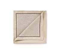 BOSS Pañuelo de bolsillo de confección italiana en seda estampada - StyleL-POCKET SQ CM35 253, 50551345 Beige claro pcs.