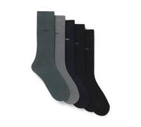 BOSS Paquete de cinco pares de calcetines de largo medio en mezcla de algodón - Style5P RS Uni CC, 50478221 Negro / Gris / Azul 43-46