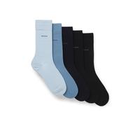 BOSS Paquete de cinco pares de calcetines de largo normal - Style5P RS Uni CC, 50478221 Negro / Azul 43-46