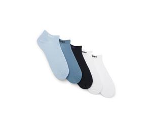 BOSS Paquete de cinco pares de calcetines tobilleros en mezcla de algodón con la marca - Style5P AS Uni CC, 50493197 Blanco / Azul 39-42