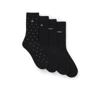 BOSS Paquete de cuatro pares de calcetines de largo medio con detalles de logo - Style4P RS GiftShine CC W, 50546742 Negro 36-42