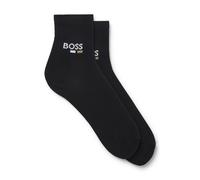 BOSS Paquete de dos calcetines tobilleros de algodón para niños - StyleJ52637/09B31, J52637 Negro 35