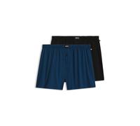 BOSS Paquete de dos calzoncillos bóxer de algodón elástico - Style2P Jersey Boxer, 50544380 Negro / Azul M