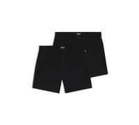 BOSS Paquete de dos calzoncillos bóxer de algodón elástico - Style2P Jersey Boxer, 50544380 Negro M