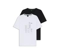 BOSS Paquete de dos camisetas en punto de algodón elástico - StyleTS_Graphic Set CN, 50555424 Blanco / Negro XL