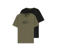 BOSS Paquete de dos camisetas regular fit de algodón elástico - StyleTS_Graphic Set CN, 50562600 Negro / Verde XXXL