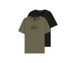 BOSS Paquete de dos camisetas regular fit de algodón elástico - StyleTS_Graphic Set CN, 50562600 Negro / Verde S