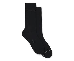 BOSS Paquete de dos pares de calcetines en canalé con detalles de la raya característica - Style2P RS Light rib CC, 50564494 Negro 43-46