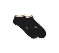 BOSS Paquete de dos pares de calcetines tobilleros con rayas de la marca en el remate - Style2P AS Uni stripe CC, 50491192 Negro 40-46