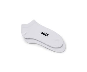 BOSS Paquete de dos pares de calcetines tobilleros de algodón con logo - Style2P AS Logo CC W, 50502054 Blanco 35-38