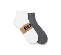 BOSS Paquete de dos pares de calcetines tobilleros de tejido elástico - Style2P AS Logo CC, 50469720 Blanco / Gris 39-42