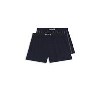 BOSS Paquete de dos shorts de pijama de algodón con logo en la cintura - Style2P Boxer Shorts EW, 50535781 Azul oscuro XXL