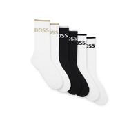 BOSS Paquete de seis pares de calcetines cortos - Style6P QS Stripe CC, 50510168 Blanco / Negro 43-46