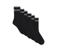 BOSS Paquete de seis pares de calcetines cortos - Style6P QS Stripe CC, 50510168 Negro 43-46