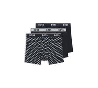 BOSS Paquete de tres calzoncillos bóxer de algodón elástico con logos en la cintura - StyleBoxerBr 3P Power Des, 50554438 Azul M