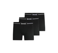 BOSS Paquete de tres calzoncillos bóxer en algodón elástico con logos - StyleBoxerBr 3P Bold, 50510698 Negro S