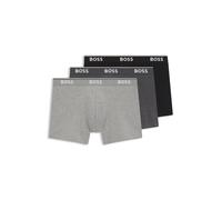 BOSS Paquete de tres calzoncillos bóxer en algodón elástico con logos - StyleBoxerBr 3P Power, 50475282 Negro / Gris XXL