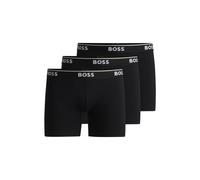 BOSS Paquete de tres calzoncillos bóxer en algodón elástico con logos - StyleBoxerBr 3P Power, 50475282 Negro XS