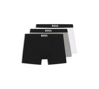 BOSS Paquete de tres calzoncillos bóxer en algodón elástico - StyleBoxerBr 3P BOSS ONE, 50544272 Blanco / Gris / Negro XL