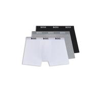 BOSS Paquete de tres calzoncillos bóxer en algodón elástico - StyleBoxerBr 3P Power, 50475282 Blanco / Gris / Negro XS